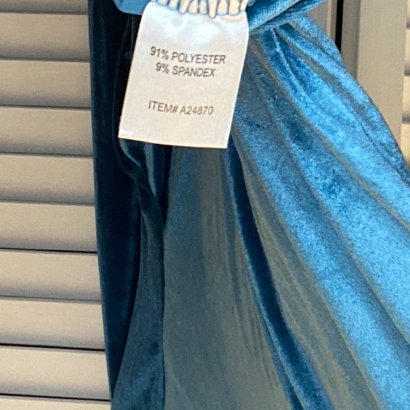 TOG blue velvet long sleeve turtle neck top,PL - Picture 4 of 6